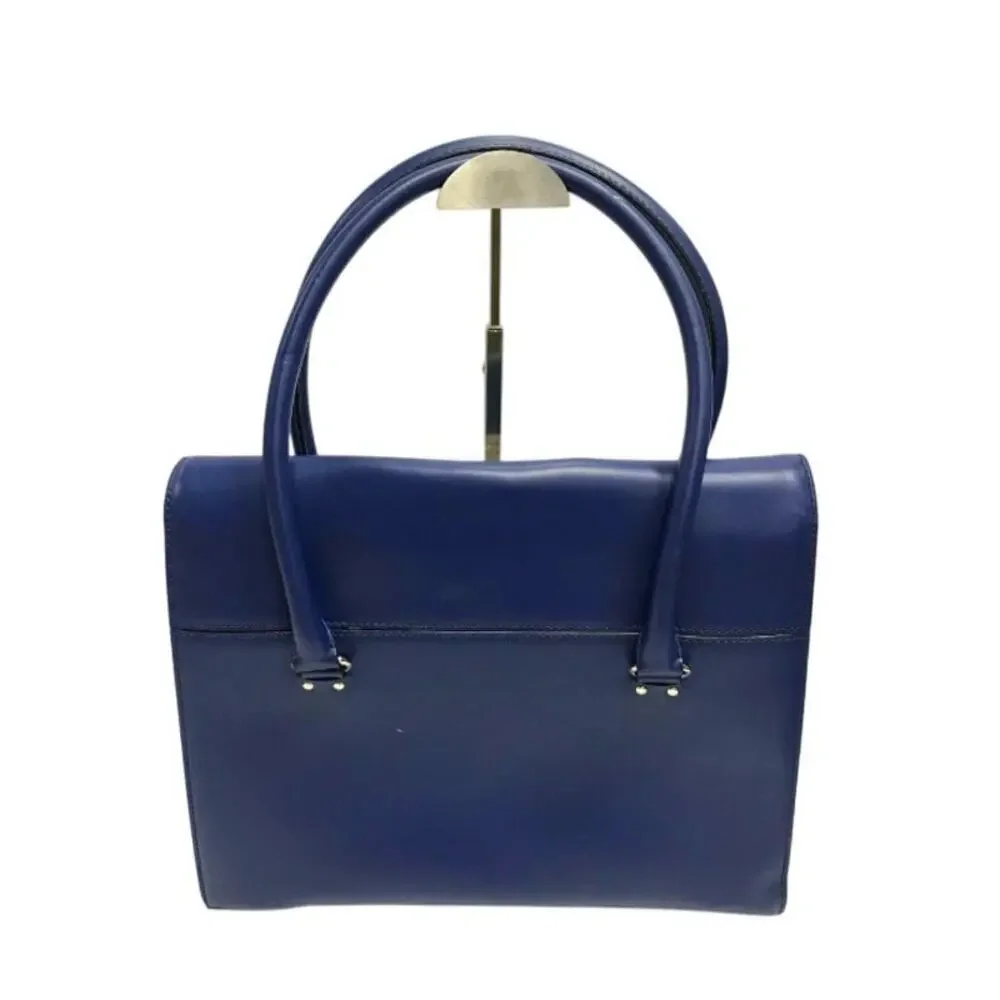 Kate Spade Harwood Place Sinclair Navy Leather Satchel Vintage w/authentication
